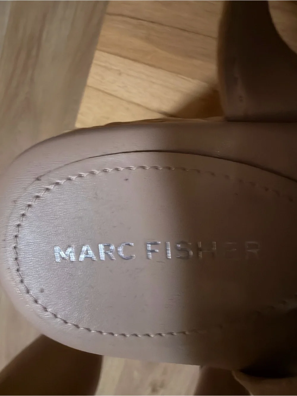 Marc Fisher Nude Suede Espadrille Platform Sandals